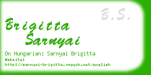 brigitta sarnyai business card
